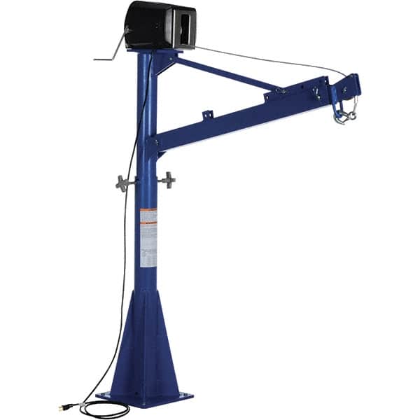 Vestil - 1,500 Lb Load Capacity, Steel Jib Crane - 5' 9/16" Span - Exact Tooling