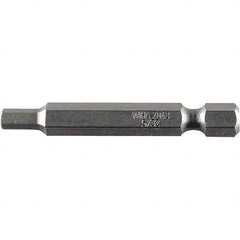 Wiha - 3mm Hex Power Bit - 1/4" Drive, 50mm OAL - Exact Tooling
