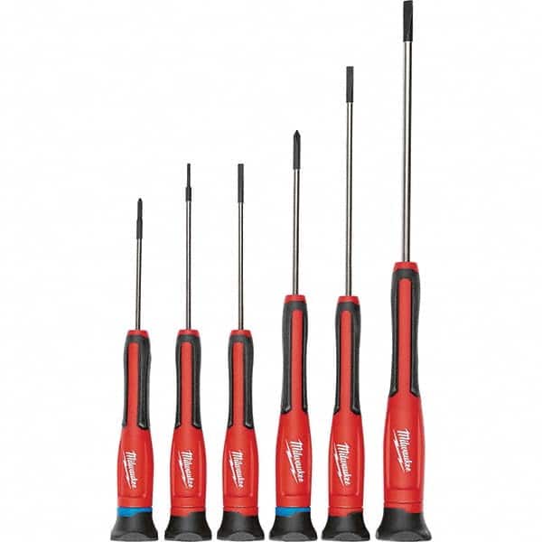 Milwaukee Tool - Screwdriver Sets Screwdriver Types Included: Slotted & Phillips Number of Pieces: 6 - Exact Tooling