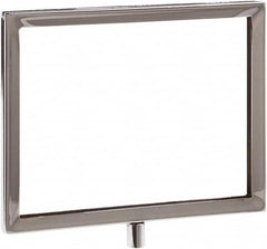 ECONOCO - 7 Inch Wide x 5-1/2 Inch High Sign Compatibility, Steel Square Frame Sign Holder - Chrome, 5-1/2 Inch Holder Height, Holds 1 Sign - Exact Tooling
