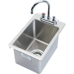 Krowne - 14" Long x 10" Wide Inside, 1 Compartment, Grade 304 Stainless Steel Drop In Sink - 20 Gauge, 9" Long x 12" Wide x 18" High Outside, 9" Deep - Exact Tooling