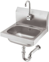Krowne - 10" Long x 14" Wide Inside, 1 Compartment, Grade 304 Stainless Steel Hand Sink with Electronic Faucet - 20 Gauge, 15" Long x 16" Wide x 14" High Outside, 6" Deep - Exact Tooling