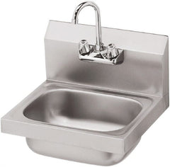 Krowne - 14" Long x 10" Wide Inside, 1 Compartment, Grade 304 Stainless Steel Hand Sink - 20 Gauge, 15" Long x 16" Wide x 6" High Outside, 6" Deep - Exact Tooling