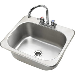 Krowne - 12" Long x 17" Wide Inside, 1 Compartment, Grade 304 Stainless Steel Drop In Sink - 20 Gauge, 17" Long x 20" Wide x 7" High Outside, 7" Deep - Exact Tooling