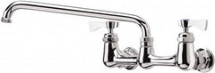 Krowne - Wall Mount, Low Arc Service Sink Faucet - Two Handle, Color Coded, Blade Handle, Swing Spout and Nozzle, No Drain - Exact Tooling