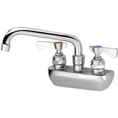 Krowne - Wall Mount, Low Arc Service Sink Faucet - Two Handle, Color Coded, Blade Handle, Swing Spout and Nozzle, No Drain - Exact Tooling