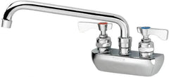 Krowne - Wall Mount, Low Arc Service Sink Faucet - Two Handle, Color Coded, Blade Handle, Swing Spout and Nozzle, No Drain - Exact Tooling
