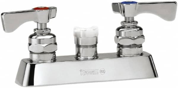 Krowne - Deck Mount, Spoutless Faucet Body Only - Two Handle, Color Coded, Blade Handle, Spoutless, No Drain - Exact Tooling