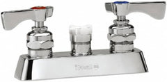 Krowne - Deck Mount, Spoutless Faucet Body Only - Two Handle, Color Coded, Blade Handle, Spoutless, No Drain - Exact Tooling