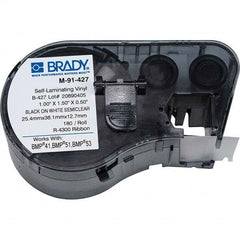 Brady - 1/2" x 1" Black Vinyl Cartridge - Exact Tooling