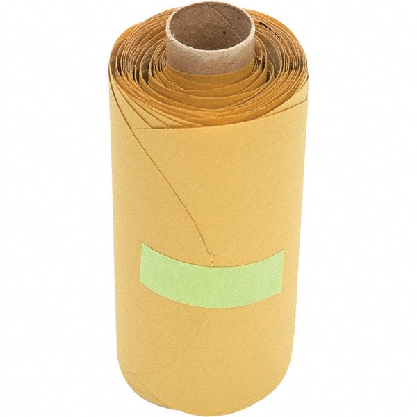 3M - 5" Diam, 500 Grit Aluminum Oxide Adhesive PSA Disc - Super Fine Grade, Gold, Film Backing, Flexible, Use with Random Orbital Sanders - Exact Tooling