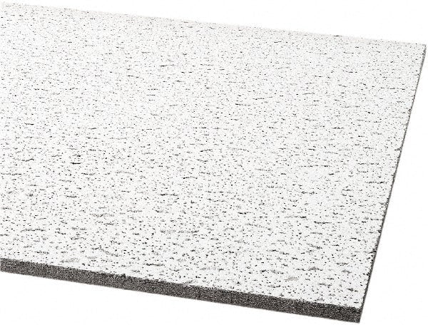 Armstrong World - 48" Long x 24" Wide, Wet-Formed Mineral Fiber Acoustic Ceiling Tile - ASTM E1264 Specification, White - Exact Tooling