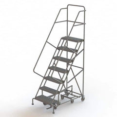 TRI-ARC - Rolling & Wall Mounted Ladders & Platforms Type: All-Directional Ladder Style: Forward Descent 50 Degree Incline - Exact Tooling