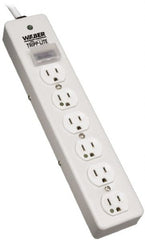 Tripp-Lite - 6 Outlets, 120 VAC15 Amps, 6' Cord, Power Outlet Strip - Floor, Keyhole Mount, 5-15 NEMA Configuration, 2-1/2" Strip - Exact Tooling