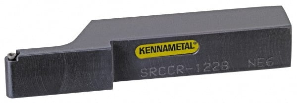 Kennametal - SRCC, Left Hand Cut, 1" Shank Height x 1" Shank Width, Neutral Rake Indexable Turning Toolholder - 6" OAL, RC..32.5. Insert Compatibility, Series Screw-On - Exact Tooling