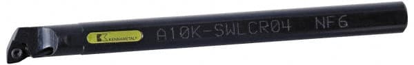 Kennametal - 6.8mm Min Bore Diam, 100mm OAL, 6mm Shank Diam, A-SWUP Indexable Boring Bar - WP.. Insert, Screw Holding Method - Exact Tooling