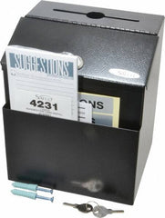 Safco - 7-1/8 Inch Wide x 6 Inch Deep x 8-1/2 Inch High Suggestion Box - Black - Exact Tooling