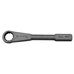Martin Tools - Box Wrenches; Wrench Type: Striking ; Tool Type: Straight Striking Wrench ; Size (Inch): 2-13/16 ; Number of Points: 12 ; Head Type: Box End ; Finish/Coating: Black Oxide - Exact Tooling