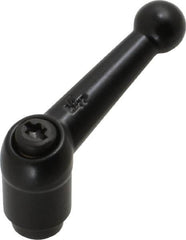 KIPP - #10-24, 0.51" Hub Diam, Zinc Die Cast (Steel Components) Tapped Adjustable Clamping Lever - 1.81" OAL, 1.28" High, 0.35" Hole Depth - Exact Tooling