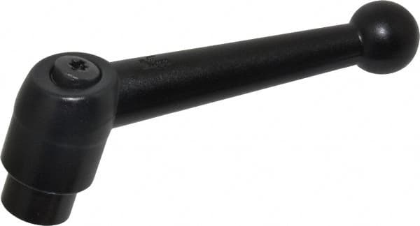 KIPP - 3/8-16, 0.83" Hub Diam, Zinc Die Cast (Steel Components) Tapped Adjustable Clamping Lever - 3.54" OAL, 2.26" High, 0.55" Hole Depth - Exact Tooling