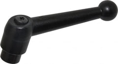KIPP - 3/8-16, 0.83" Hub Diam, Zinc Die Cast (Steel Components) Tapped Adjustable Clamping Lever - 3.54" OAL, 2.26" High, 0.55" Hole Depth - Exact Tooling