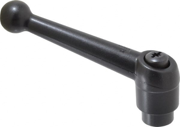 KIPP - 1/2-13, 0.98" Hub Diam, Zinc Die Cast (Steel Components) Tapped Adjustable Clamping Lever - 4-1/4" OAL, 2.64" High, 0.67" Hole Depth - Exact Tooling