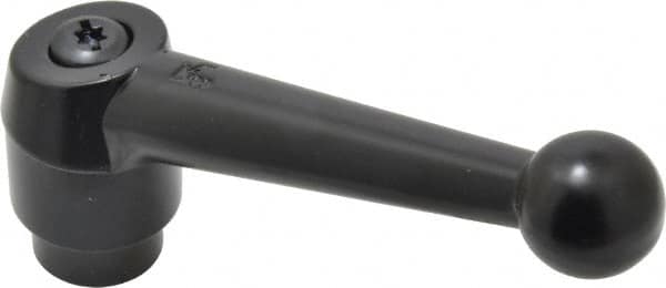 KIPP - 1/2-13, 1.18" Hub Diam, Zinc Die Cast (Steel Components) Tapped Adjustable Clamping Lever - 4.96" OAL, 3.11" High, 0.91" Hole Depth - Exact Tooling