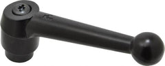 KIPP - 5/8-11, 1.18" Hub Diam, Zinc Die Cast (Steel Components) Tapped Adjustable Clamping Lever - 4.96" OAL, 3.11" High, 0.91" Hole Depth - Exact Tooling
