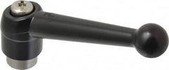 KIPP - 3/8-16, 0.98" Hub Diam, Zinc Die Cast (Stainless Steel Components) Tapped Adjustable Clamping Lever - 4-1/4" OAL, 2.64" High, 0.67" Hole Depth - Exact Tooling
