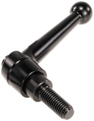 KIPP - 3/8-16, 0.83" Hub Diam, Zinc Die Cast (Steel Components) Threaded Stud Adjustable Clamping Lever - 0.79" Stud Length, 3.54" OAL, 2.26" High - Exact Tooling