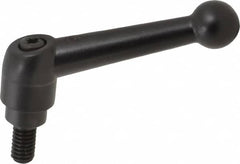 KIPP - 5/16-18, 0.71" Hub Diam, Zinc Die Cast (Steel Components) Threaded Stud Adjustable Clamping Lever - 0.59" Stud Length, 2.87" OAL, 1.79" High - Exact Tooling