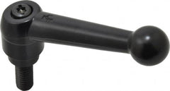 KIPP - 5/16-18, 0.71" Hub Diam, Zinc Die Cast (Steel Components) Threaded Stud Adjustable Clamping Lever - 0.79" Stud Length, 2.87" OAL, 1.79" High - Exact Tooling