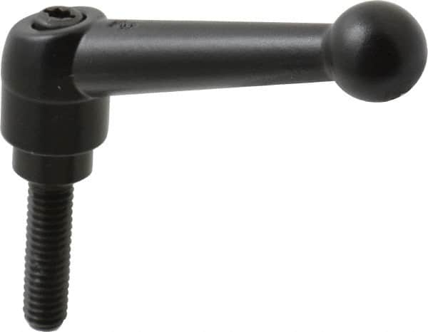 KIPP - 5/16-18, 0.71" Hub Diam, Zinc Die Cast (Steel Components) Threaded Stud Adjustable Clamping Lever - 1.18" Stud Length, 2.87" OAL, 1.79" High - Exact Tooling