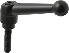 KIPP - 5/16-18, 0.71" Hub Diam, Zinc Die Cast (Steel Components) Threaded Stud Adjustable Clamping Lever - 1.18" Stud Length, 2.87" OAL, 1.79" High - Exact Tooling
