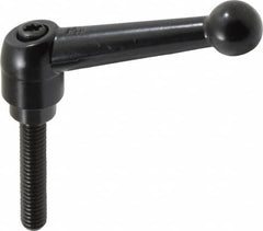 KIPP - 5/16-18, 0.71" Hub Diam, Zinc Die Cast (Steel Components) Threaded Stud Adjustable Clamping Lever - 1.57" Stud Length, 2.87" OAL, 1.79" High - Exact Tooling