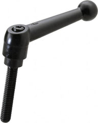 KIPP - 5/16-18, 0.71" Hub Diam, Zinc Die Cast (Steel Components) Threaded Stud Adjustable Clamping Lever - 1.77" Stud Length, 2.87" OAL, 1.79" High - Exact Tooling