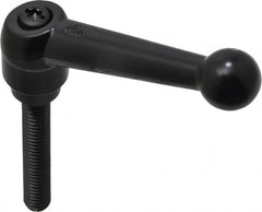 KIPP - 5/16-18, 0.71" Hub Diam, Zinc Die Cast (Steel Components) Threaded Stud Adjustable Clamping Lever - 1.97" Stud Length, 2.87" OAL, 1.79" High - Exact Tooling