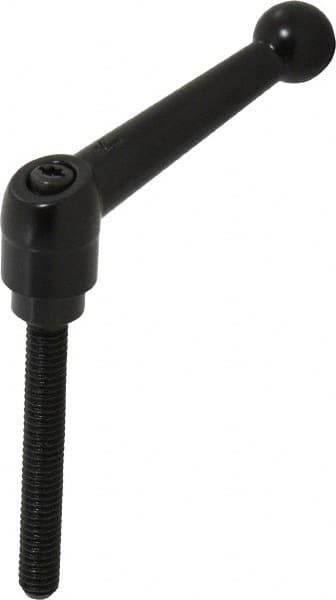 KIPP - 5/16-18, 0.71" Hub Diam, Zinc Die Cast (Steel Components) Threaded Stud Adjustable Clamping Lever - 2.36" Stud Length, 2.87" OAL, 1.79" High - Exact Tooling