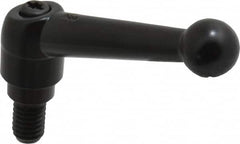 KIPP - 3/8-16, 0.71" Hub Diam, Zinc Die Cast (Steel Components) Threaded Stud Adjustable Clamping Lever - 0.59" Stud Length, 2.87" OAL, 1.79" High - Exact Tooling