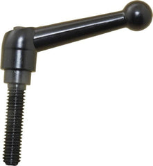 KIPP - 3/8-16, 0.71" Hub Diam, Zinc Die Cast (Steel Components) Threaded Stud Adjustable Clamping Lever - 1.57" Stud Length, 2.87" OAL, 1.79" High - Exact Tooling