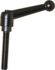 KIPP - 3/8-16, 0.71" Hub Diam, Zinc Die Cast (Steel Components) Threaded Stud Adjustable Clamping Lever - 1.97" Stud Length, 2.87" OAL, 1.79" High - Exact Tooling