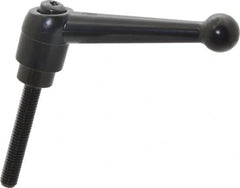 KIPP - 3/8-16, 0.98" Hub Diam, Zinc Die Cast (Steel Components) Threaded Stud Adjustable Clamping Lever - 2.36" Stud Length, 4-1/4" OAL, 2.64" High - Exact Tooling