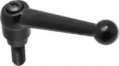 KIPP - 1/2-13, 0.98" Hub Diam, Zinc Die Cast (Steel Components) Threaded Stud Adjustable Clamping Lever - 1.18" Stud Length, 4-1/4" OAL, 2.64" High - Exact Tooling