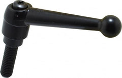 KIPP - 1/2-13, 0.98" Hub Diam, Zinc Die Cast (Steel Components) Threaded Stud Adjustable Clamping Lever - 1.57" Stud Length, 4-1/4" OAL, 2.64" High - Exact Tooling
