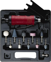 Chicago Pneumatic - 1/4 Inch Spindle, 23.1 CFM, Straight Die Grinder Kit - 90 psi Air Pressure - Exact Tooling