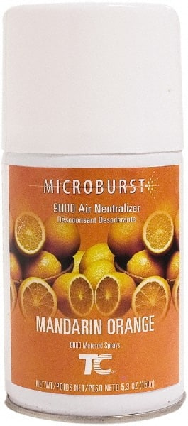 Rubbermaid - 5.3 oz Air Freshener Dispenser Aerosol Refill - Mandarin Orange, Compatible with Microburst 9000 Dispensers - Exact Tooling