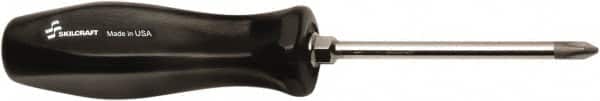 Ability One - #2, 4" OAL, Standard Phillips Screwdriver - 4" Blade Length, Round Shank, Ergonomic Handle - Exact Tooling