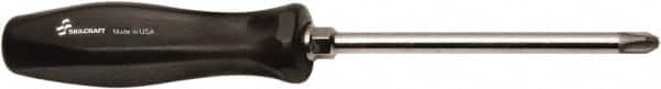 Ability One - #4, 6" OAL, Standard Phillips Screwdriver - 6" Blade Length, Round Shank, Ergonomic Handle - Exact Tooling