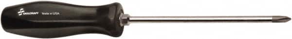 Ability One - #2, 6" OAL, Standard Phillips Screwdriver - 6" Blade Length, Round Shank, Ergonomic Handle - Exact Tooling