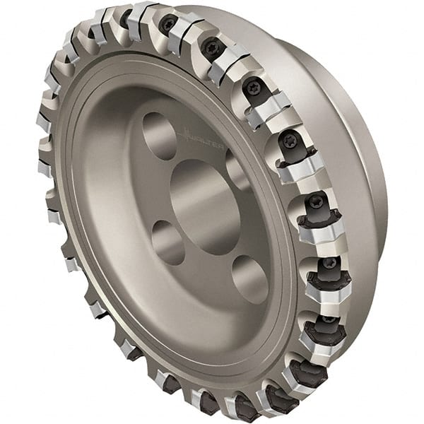 Walter - 100mm Cut Diam, 32mm Arbor Hole, 6mm Max Depth of Cut, Indexable Chamfer & Angle Face Mill - 12 Inserts, XNHF 0906 . . Insert, Right Hand Cut, 12 Flutes, Series Xtra-tec - Exact Tooling